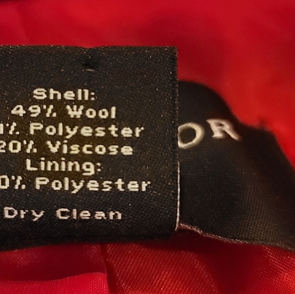 Ann Taylor red wool jacket with toggle and zip closures - Picture 4 of 4